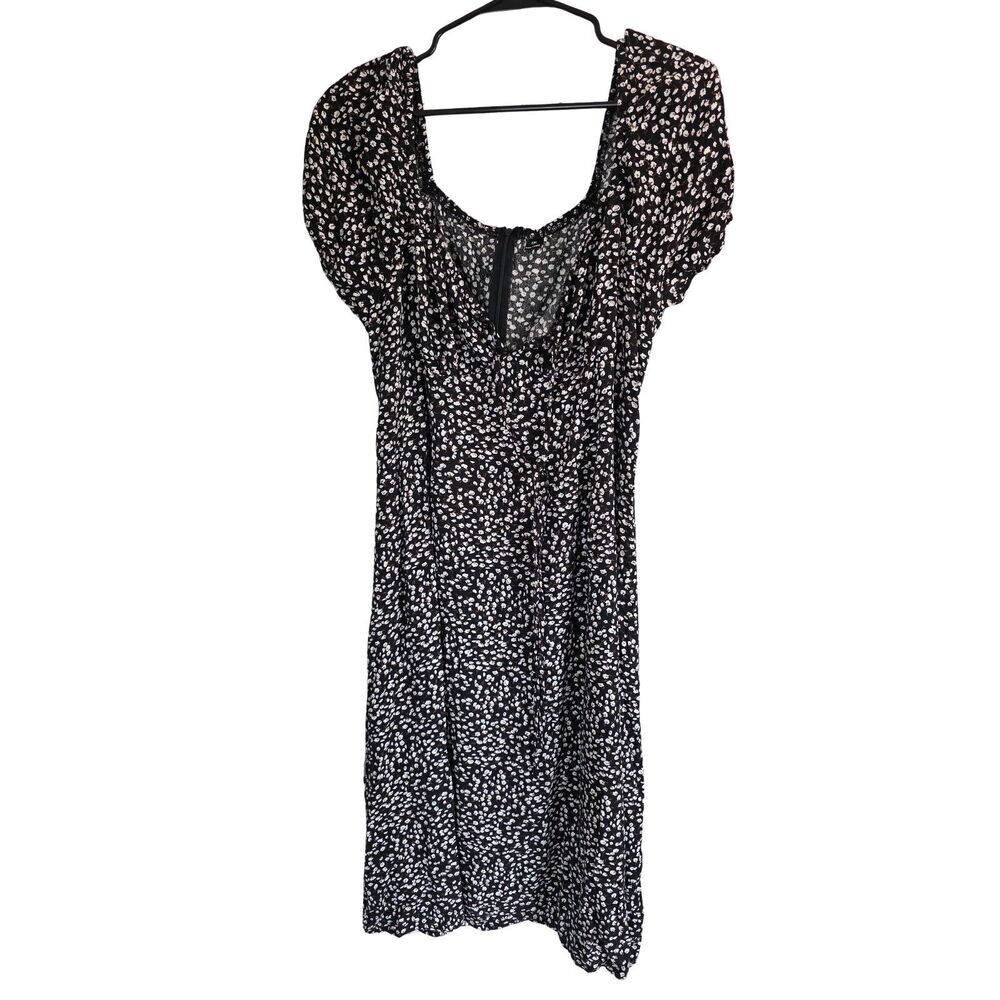 Botique Ditsy Floral Sundress Black and White Size 1XL